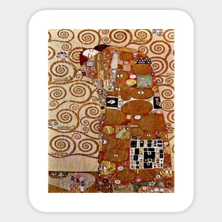 Gustav Klimt The Embrace Fulfillment 1905 Painting Print Sticker